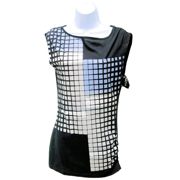 black sleeveless tunic dress